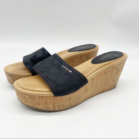 Coach Joanne Wedge Sandals, Size 9 - Picture 4 of 9